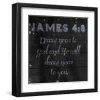 Draw Near-Jace Grey-Framed Art Print