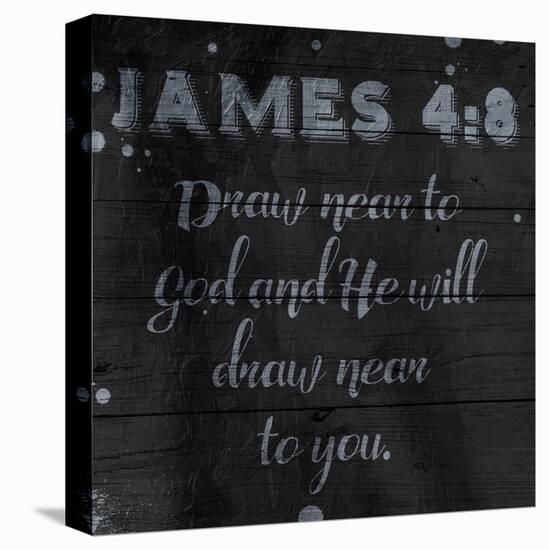 Draw Near-Jace Grey-Stretched Canvas