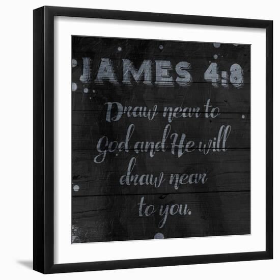 Draw Near-Jace Grey-Framed Art Print