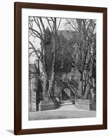 Drawbridge, Cawdor Castle, Scotland, 1924-1926-Valentine & Sons-Framed Giclee Print