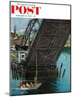 "Drawbridge" Saturday Evening Post Cover, September 22, 1956-Ben Kimberly Prins-Mounted Premium Giclee Print