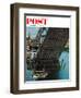 "Drawbridge" Saturday Evening Post Cover, September 22, 1956-Ben Kimberly Prins-Framed Giclee Print