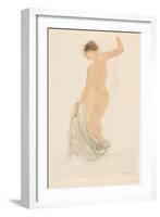 Drawing, 1911 (Coloured Collotype)-Auguste Rodin-Framed Giclee Print