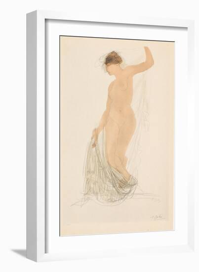 Drawing, 1911 (Coloured Collotype)-Auguste Rodin-Framed Giclee Print