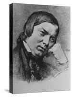 Drawing by Bendemann Dated 1859 of German Composer Robert Schumann-null-Stretched Canvas