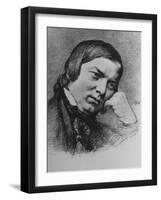 Drawing by Bendemann Dated 1859 of German Composer Robert Schumann-null-Framed Photographic Print