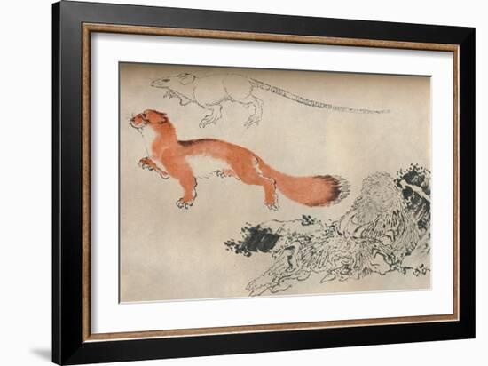 Drawing by Hokusai, c1780-1849, (1929)-Hokusai-Framed Giclee Print