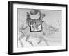 Drawing by Japanese Artist Hokusai of Chinese Philosopher Lao Tse, Founder of Taoism-null-Framed Photographic Print