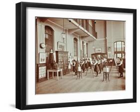 Drawing Class, Myrdle Street Girls School, Stepney, London, 1908-null-Framed Premium Photographic Print