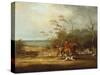 Drawing Cover-Huntsmen and Hounds in an Extensive Wooded Landscape, 1807-Samuel Henry Alken-Stretched Canvas