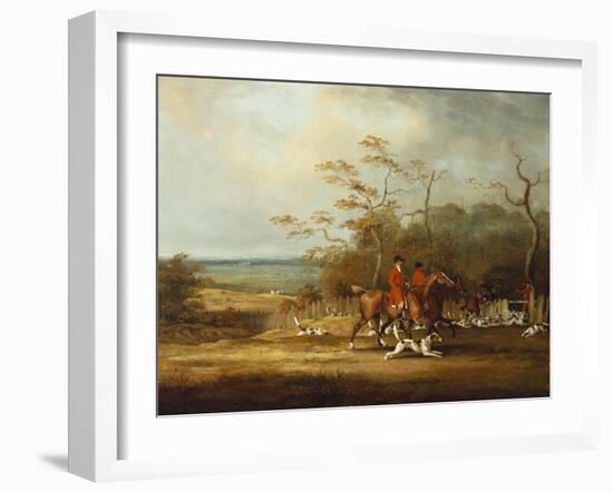 Drawing Cover-Huntsmen and Hounds in an Extensive Wooded Landscape, 1807-Samuel Henry Alken-Framed Giclee Print