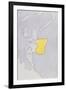 Drawing Depicting a Mute Map of Libya-null-Framed Giclee Print