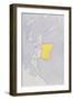 Drawing Depicting a Mute Map of Libya-null-Framed Giclee Print