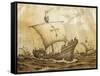 Drawing Depicting Admiral Pereira's Naval Fleet-null-Framed Stretched Canvas