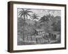 Drawing Depicting Dwellers on a Marquesas Island-null-Framed Giclee Print