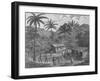 Drawing Depicting Dwellers on a Marquesas Island-null-Framed Giclee Print