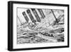 Drawing Depicting Lusitania Sinking-null-Framed Giclee Print