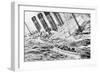 Drawing Depicting Lusitania Sinking-null-Framed Giclee Print