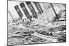 Drawing Depicting Lusitania Sinking-null-Mounted Giclee Print