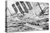 Drawing Depicting Lusitania Sinking-null-Stretched Canvas