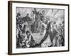 Drawing Depicting Recruiting Station for French Revolutionaries-null-Framed Giclee Print