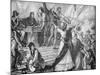 Drawing Depicting Recruiting Station for French Revolutionaries-null-Mounted Giclee Print
