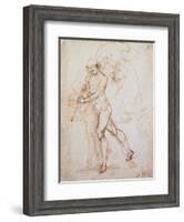 Drawing, Flagman-Raphael-Framed Art Print