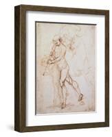 Drawing, Flagman-Raphael-Framed Art Print