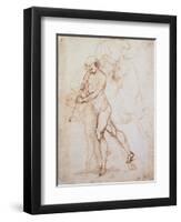 Drawing, Flagman-Raphael-Framed Art Print