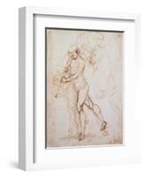 Drawing, Flagman-Raphael-Framed Art Print