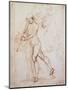 Drawing, Flagman-Raphael-Mounted Art Print