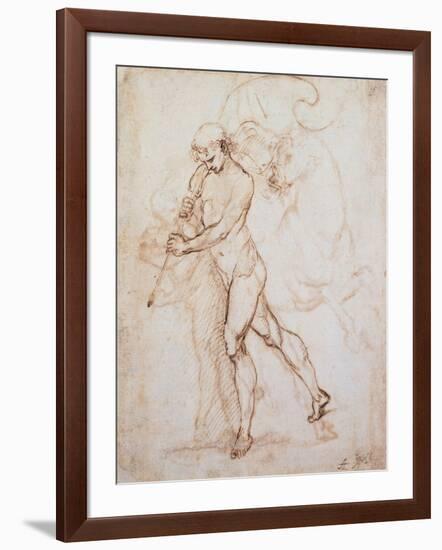 Drawing, Flagman-Raphael-Framed Art Print