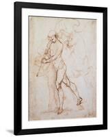 Drawing, Flagman-Raphael-Framed Art Print