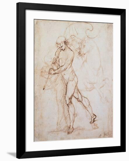 Drawing, Flagman-Raphael-Framed Art Print