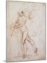 Drawing, Flagman-Raphael-Mounted Art Print