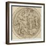 Drawing for a Dish: Mythological and Marine Animals-Perino Del Vaga-Framed Giclee Print