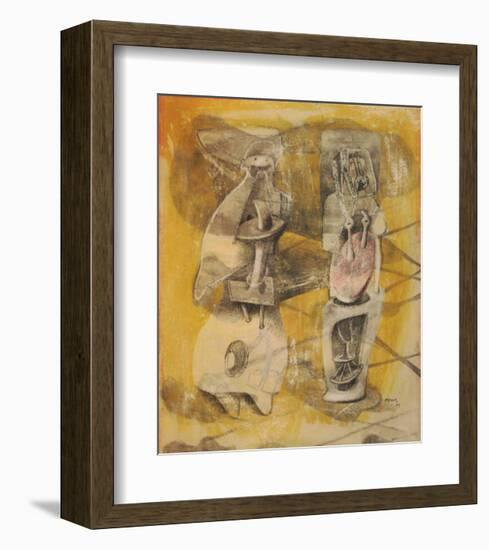 Drawing for Sculpture: Two Women, 1939-Henry Moore-Framed Giclee Print