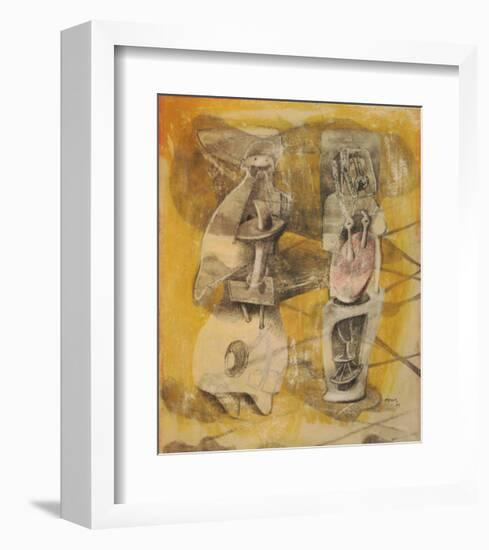 Drawing for Sculpture: Two Women, 1939-Henry Moore-Framed Giclee Print