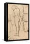 Drawing for Standing Nude, C.1879-Mary Cassatt-Framed Stretched Canvas