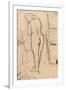 Drawing for Standing Nude, C.1879-Mary Cassatt-Framed Giclee Print