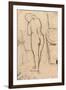 Drawing for Standing Nude, C.1879-Mary Cassatt-Framed Giclee Print