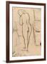 Drawing for Standing Nude, C.1879-Mary Cassatt-Framed Giclee Print