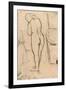 Drawing for Standing Nude, C.1879-Mary Cassatt-Framed Giclee Print