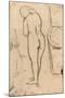 Drawing for Standing Nude, C.1879-Mary Cassatt-Mounted Giclee Print