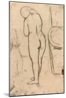 Drawing for Standing Nude, C.1879-Mary Cassatt-Mounted Giclee Print