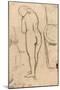 Drawing for Standing Nude, C.1879-Mary Cassatt-Mounted Giclee Print