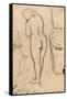 Drawing for Standing Nude, C.1879-Mary Cassatt-Framed Stretched Canvas