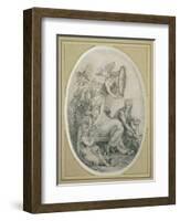 Drawing for the Frontispiece of 'The Botanic Garden', by Erasmus Darwin (1731-1802)-Henry Fuseli-Framed Premium Giclee Print