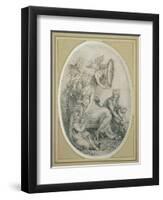 Drawing for the Frontispiece of 'The Botanic Garden', by Erasmus Darwin (1731-1802)-Henry Fuseli-Framed Premium Giclee Print