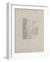 Drawing for the Map of the Moon, 1794 (Pencil on Paper)-John Russell-Framed Giclee Print